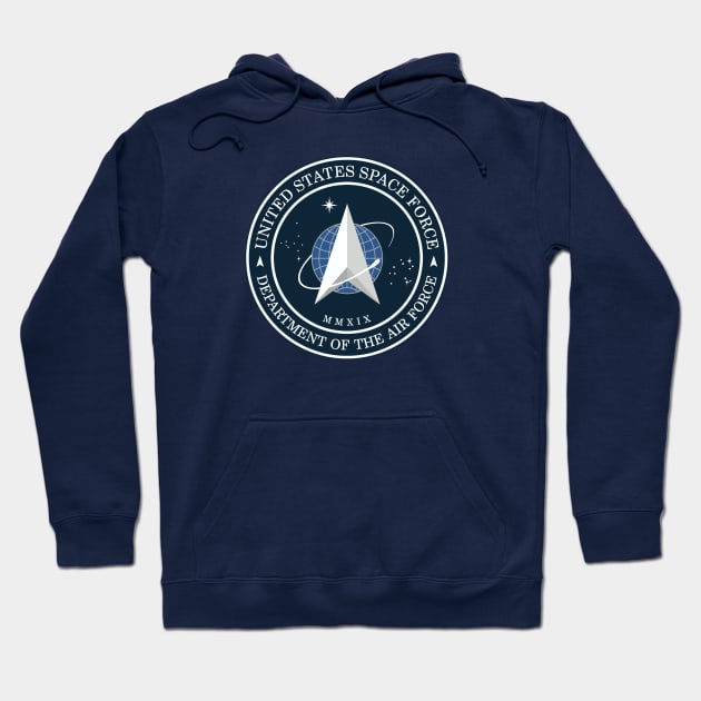 Space Force Emblem Hoodie by ConservativeMerchandise